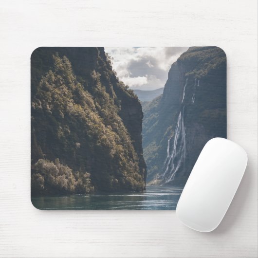 Geiranger Fjord Norwegen Mousepad (Mit Mouse)