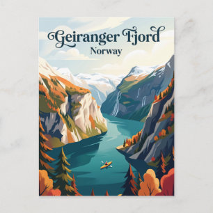 Geiranger Fjord Norwegen Postkarte