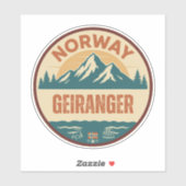 Geiranger, Norwegen Aufkleber (Blatt)