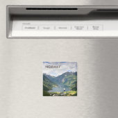 Geirangerfjord-Ansicht des norwegischen Quadrattex Magnet (In Situ (Geschirrspüler))