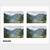 Geirangerfjord-Ansicht in Norwegen, rechteckiger A Rechteckiger Aufkleber (Blatt)