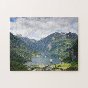 Geirangerfjord Ansicht in Puzzlen Norwegens Puzzle