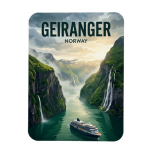 Geirangerfjord-Kreuzfahrt Norwegen Magnet