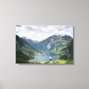 Geirangerfjord-Landschaftsleinwand Leinwanddruck