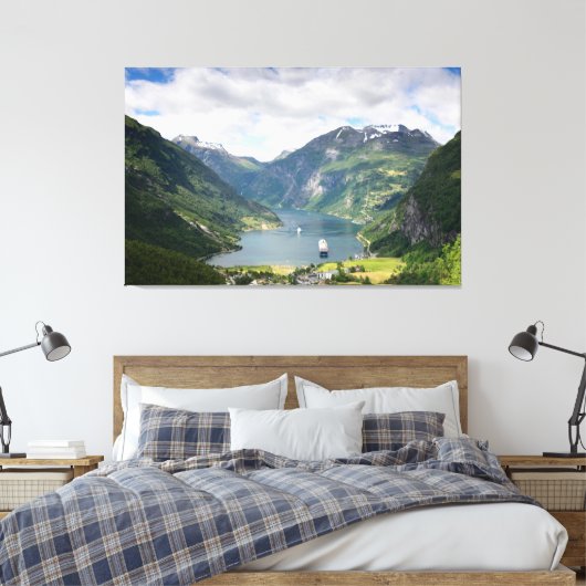 Geirangerfjord-Leinwand Leinwanddruck (Insitu (Schlafzimmer))