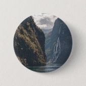 Geirangerfjord Norwegen Button (Vorderseite)