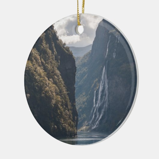 Geirangerfjord Norwegen Keramik Ornament (Links)