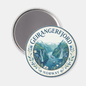 Geirangerfjord Norwegen Magnet (Vorderseite/Rückseite)