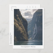 Geirangerfjord Norwegen Postkarte (Vorne/Hinten)