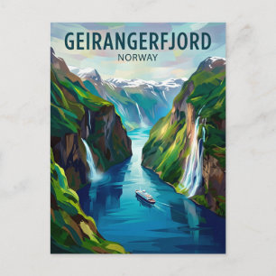 Geirangerfjord Norwegen Postkarte