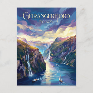Geirangerfjord Norwegen Postkarte