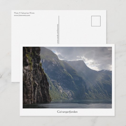 Geirangerfjord Postkarte (Vorne/Hinten)