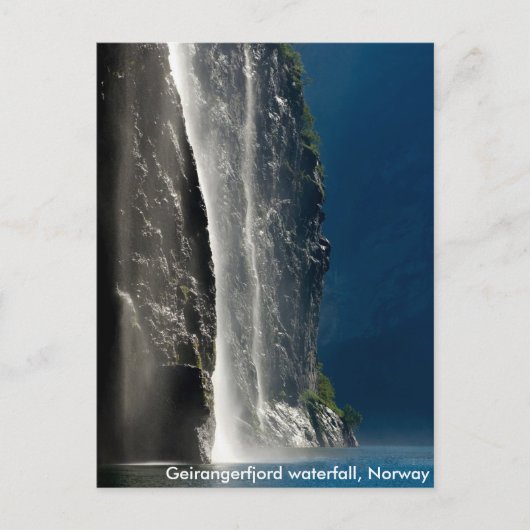 Geirangerfjord Wasserfall, Norwegen Postkarte (Vorderseite)