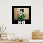 Geisha 芸 者 japanisches Druckposter Poster (Küche)