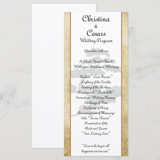 Geisha, 25 4x9 Hochzeitsprogramm Programm (Vorne/Hinten)