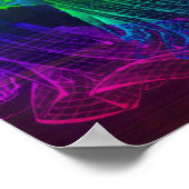 Geisha Abstrakt Japan Wall Art Poster (Ecke)