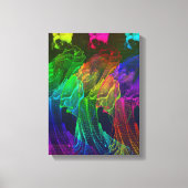 Geisha Abstrakte japanische Wall Art Leinwanddruck (Vorderseite)