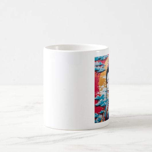 Geisha and Sakura: Japanese-Inspired Art Kaffeetasse (Mittel)