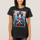 Geisha and Sakura: Japanese-Inspired Art T-Shirt (Vorderseite)