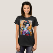 Geisha and Sakura: Japanese-Inspired Art T-Shirt (Vorne ganz)