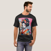 Geisha and Sakura: Japanese-Inspired Art T-Shirt (Vorne ganz)
