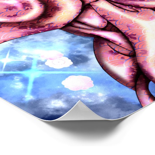 Geisha anime art poster (Ecke)