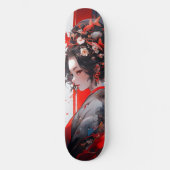 Geisha Anime Woman Skateboard (Vorderseite)