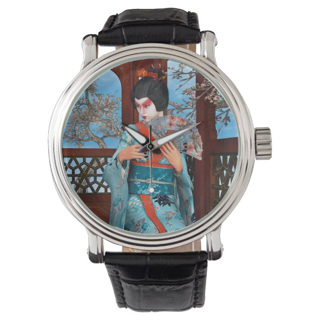 Geisha Armbanduhr (Vorderseite)