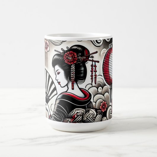 Geisha Art Coffee Tasse (Mittel)