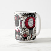 Geisha Art Coffee Tasse (VorderseiteRechts)