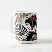 Geisha Art Coffee Tasse (Vorderseite Links)