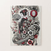 Geisha Art Jigsaw Puzzle (Vertikal)