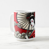 Geisha Art Keramik Tasse (Vorderseite Links)