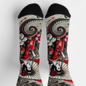 Geisha Art Pattern Socks Socken (Oben)