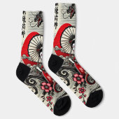 Geisha Art Pattern Socks Socken (Rechts)