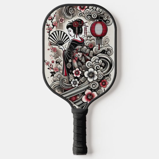 Geisha Art Pickleball Paddle (Vorderseite)