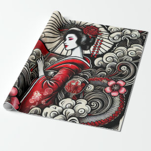 Geisha Art Wrapping Paper - Elegante Geschenkwrap Geschenkpapier