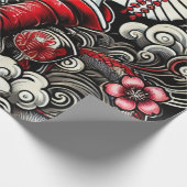 Geisha Art Wrapping Paper - Elegante Geschenkwrap Geschenkpapier (Ecke)