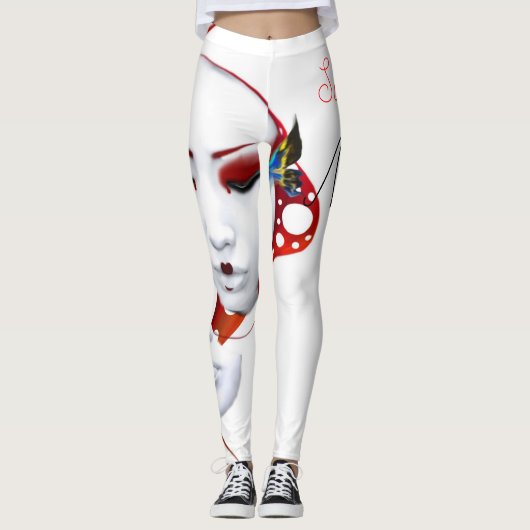 Geisha Avatar Leggings (Vorderseite)