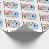 Geisha bei Sakura Geschenkpapier (Ecke)