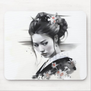 Geisha Black Ink Mousepad