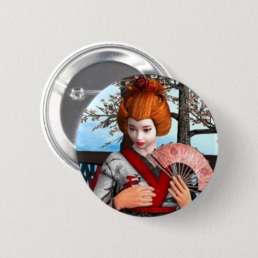 Geisha Button (Vorne & Hinten)