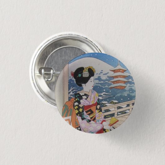 Geisha Button (Vorne & Hinten)