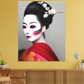 Geisha Canvas Print Leinwanddruck (Insitu (Wohnzimmer))