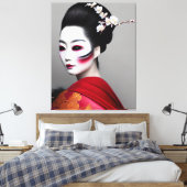 Geisha Canvas Print Leinwanddruck (Insitu (Schlafzimmer))