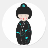 Geisha Cartoon Stickers (Vorderseite)