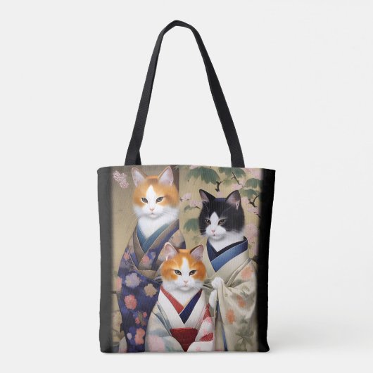 Geisha Cats Tasche (Rückseite)