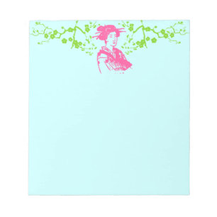 Geisha & Cherry Blossoms Notizblock