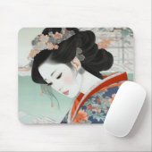 Geisha Colorful Ukiyo-e Mousepad (Mit Mouse)