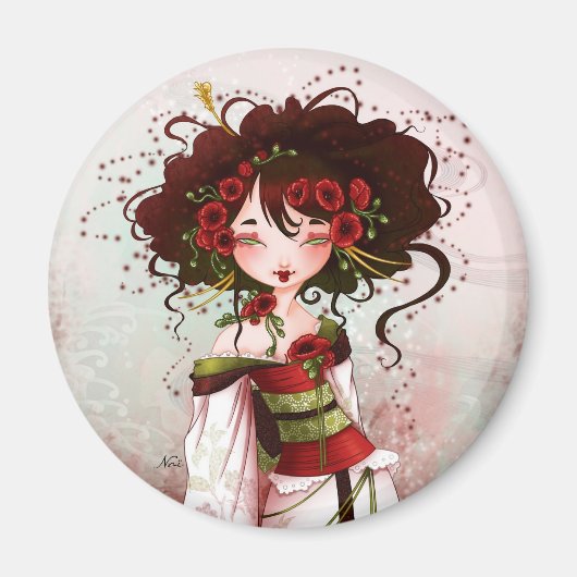 Geisha Coquelicot Magnet (Vorne)